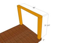 a wooden bench with measurements for the top and bottom part, including an attached shelf