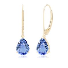 These elegant solitaire earrings in 14k yellow gold feature vibrant pear-shaped tanzanites in prong settings. The enchanting blue-purple gems, secured to leverback closures, create an elegant drop look. Tanzanite Earrings, Purple Gems, Solitaire Earrings, Blue Stones, Jewellery Earrings, Leverback Earrings, Drop Dangle Earrings, Fine Jewellery Earrings, Fine Jewellery