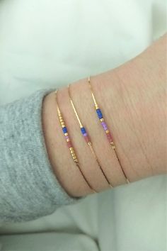 Subtle Bisexual Bracelet Bi flag colors jewelry Thin gold chain bracelet or anklet Minimalist LGBT jewelry Queer gift for best friend Bisexual Bracelet, Queer Gifts, Pride Jewelry, Bi Flag, Pride Jewellery, Gold Chain Bracelet, Gift For Best Friend, Gold Bracelet Chain