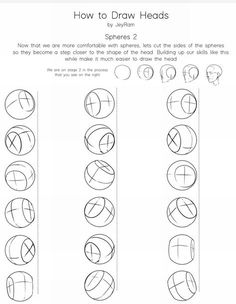 how to draw heads for kids in the style of an artic drawing book, with instructions