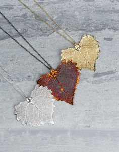 Leaf Necklace Long Necklace Chain Dipped Copper Cottonwood Cottonwood Leaf, Jewelry Making Business, Leaf Jewelry, Jewelry Outfit, Fantasy Jewelry, Leaf Necklace, Girly Jewelry, Leaf Pendant, Nature Jewelry