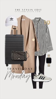 Stylin By Aylin, Traveling Style, Outfits Of The Week, Comfy Travel Outfit, Airplane Outfits, Outfit Blazer, Comfy Travel, Beige Outfit, Weekly Outfits