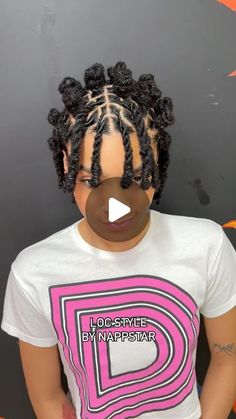 Locs Knot Bob, Easy Dread Styles Women, Short Loc Bun Styles, Women’s Short Loc Styles, Half Up And Half Down Loc Styles, Short Locs Low Bun, Curly Loc Hairstyles For Black Women, Freaknik Loc Styles, Medium Loc Updo Styles