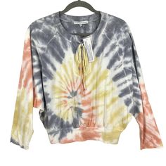 Brand New Young Fabulous & Broke Tie Dye Sweatershirt Gray, White And Yellow Thin And Lightweight Super Soft Fabric Long Dolman Sleeves Cotton Rayon Blend 21” Top To Bottom Tags: Designer, Boho, Hippie, Hipster, Influencer, Revolve, Daydreamer, Anthropologie, Free People, Streetwear, Y2k, 90s, Indie, Gypsy, Cottage 0579 Fabric Dyeing Techniques, 90s Indie, Tie Dye Fashion, Fabric Dyeing, Fabric Dye, Dye Fabric, French Terry Hoodie, Tie Dye Sweatshirt, Dyeing Techniques