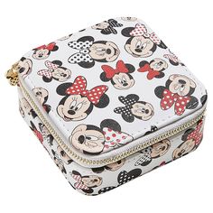 BAUBLEBAR Disney Minnie Mouse Zippered Soft Case  A vibrant collection of Minnie Mouse designs adorns this adorable soft case. Inside, you'll find sections that are perfect for tucking away rings, bracelets, earrings and other small things. Wonderful for traveling or for using as a super-cute, dresser-top storage solution. Teddy Outfit, Small Cosmetic Bags, Travel Case, Watches Jewelry, Cosmetic Bag, Jewelry Care, Minnie Mouse, Jewelry Watches, Multi Color