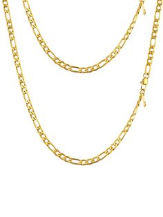 PRICES MAY VARY. ♦ Metal:100% Solid Stainless Steel with 18K Real Gold Plated, High Quality and Environmentally Friendly, nickel-free, lead-free, Hypoallergenic, Non-irritating to Skins. ♦♦ Necklace ♦♦ Length: 18 inch, width: 4mm. Very Sturdy and Durable Figaro Chain, Smooth Surface, Comfortable Wearing Feeling. ♦ Improved Lobster Clasp, Easy to Use and Better Quality; ♦ This Chain Necklace is Perfect for Alone Necklace, Layering Necklaces, Chain of Your Pendant, for both Men Women, Minimalist a Stainless Steel Figaro Chain Necklace, Figaro Chain Men, Chain Necklace For Men, Necklaces Chain, Figaro Chain Necklace, Layering Necklaces, Womens Chokers, Necklace Layering, Figaro Chain