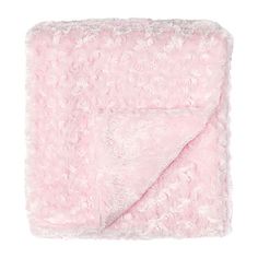 the pink blanket is folded on top of it's white fur and has been made from