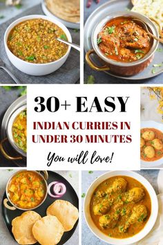 Looking for some quick and easy Indian dinner ideas that can be made in just 30 minutes to spice up your table? Here is an amazing selection of 30+ Indian Curries that can be made in under 30 minutes | Indian Food Recipes | Indian Curry | pipingpotcurry.com Quick And Easy Curry Recipes, Easy Indian Curry Recipes Vegetarian, Indian Dinner Ideas Vegetarian, Easy Indian Meals, Instant Dinner Recipes Indian, Quick Indian Dinner Ideas, Easy Dinner Recipes Indian, Indian Dinner Ideas