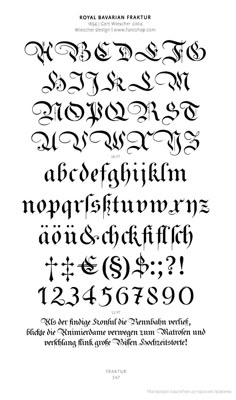 an old fashioned script in black ink with the letters and numbers below it, as well as