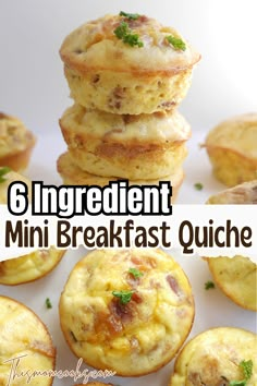 mini breakfast quiche recipe with text overlay