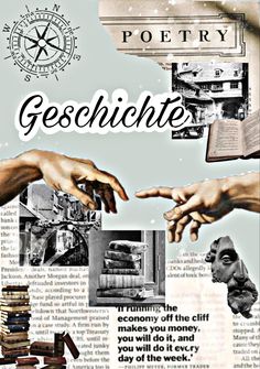 a collage of different images with words and pictures on it, including hands reaching for each other