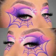 #makeup#halloween#halloweenmakeup#makeupinsp#halloweencostumes#spookyseason#spookymakeup#halloweeneyeshadow#eyeshadow#makeuplooks#uniquemakeup#fullfaceglam#glam#scary#scarymakeup#halloweenideas#lipstick #eyeliner#eyelashes#contacts#girl#beauty#makeuptutorial#clown#vampire#eyelinerwing#eyebrows#glitter Cute But Scary Halloween Makeup, Spooky Eyeshadow Looks, Spooky Season Makeup Looks, Horror Glam Makeup, Purple Halloween Makeup Ideas, Horror Inspired Makeup, Halloween Makeup Inspiration Easy, Fun Halloween Makeup Looks, Halloween Makeup 2024