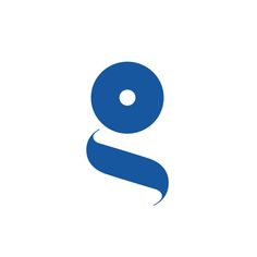 the letter s is made up of blue spirals