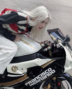 Blonde With Blue Eyes, Poofy Dress, Alt Makeup, Motorcycle Aesthetic, Red Hair Woman, Aesthetic Women, Motorcycle Girl