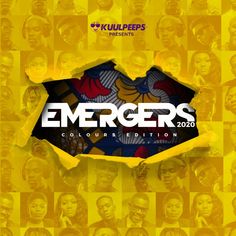 the album cover for emergers's colours and edition 2010 is shown in yellow