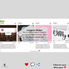 the instagram page for bloggers is displayed