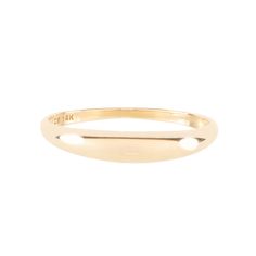 Petite Coupe Ring, Solid 14k Yellow Gold | Catbird Jewelry Modern Gold Stackable Dome Ring, Modern Gold Rings With Curved Design, Modern Gold Curved Rings, Modern Curved Gold Rings, Gold Curved Rings For Gifts, Gold Curved Rings For Gift, Curved Gold Rings For Gifts, Elegant Yellow Gold Dome Ring, Modern Yellow Gold Midi Rings With Thick Band