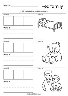 the worksheet for writing letters and numbers to be used in children's books