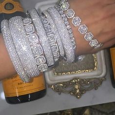 Party Bracelets, Ice Necklace, Wedding Bangles, Hat Jewelry, Diamonds Are Forever, The Bangles, Bangles For Women, Handmade Bangles