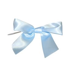 a light blue bow on a white background