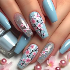 Spring Nail Sets, Themed Nails, Ideas For Nails, Summer Nail Art, With Nails, Nail Sets, Spring Nail, Nail Art Summer