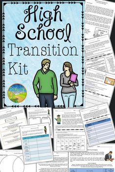 the high school transition kit with text and pictures