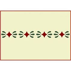 a red and green border with stars in the center on a white background, is shown