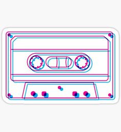 an old school cassette sticker