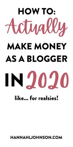 the words how to actually make money as a blogger in 2090 like for realies