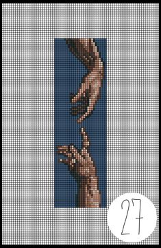 the cross stitch pattern shows two birds in flight