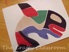 the crafty classroom's art project is designed to look like an abstract painting