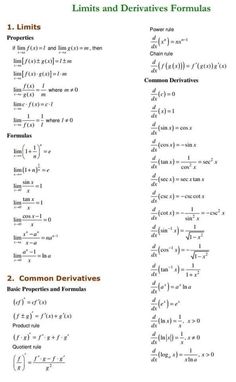 an image of the formulas for limits and denominals, with text below