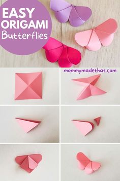 how to make easy origami butterflies