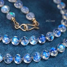 Rainbow Moonstone Necklace 14K Blue Moonstone Necklace Blue Glow Moonstone Layering Necklace 14K Moonstone Statement Necklace SOLID GOLD 14K (54077 - 3)