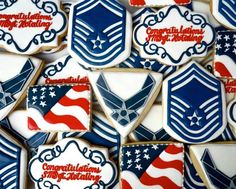 Airforce Cookies Decorated, Airforce Cookies, Air Force Cookies, Retirement Cookies, Retirement Ceremony, Theme Cookies