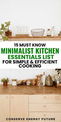 Transform your kitchen with these minimalist kitchen essentials! From a minimalist kitchen essentials list to small-space-friendly ideas, discover the perfect tools to streamline your cooking. Whether you're organizing a minimalist dorm room kitchen or setting up a modern minimalist kitchen for an RV, this guide covers all your needs. Explore minimalist kitchen organization ideas, cabinets, and counter decor for a clutter-free, stylish kitchen. / minimalist kitchen essentials / Kitchen Organization Ideas Cabinets, Minimalist Kitchen Organization, Kitchen Utensils List, Kitchen Essentials Checklist, Modern Kitchen Utensils, Minimalist Kitchen Essentials, Dorm Room Kitchen