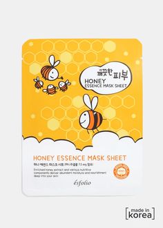 ESFOLIO Pure Skin Essence Mask- Honey – Shop Miss A Shop Miss A, Lip Patch, The Organic Pharmacy, Skin Essence, Pure Skin, Honey Shop, Night Mask, Face Spray, Clinique Moisturizer