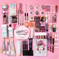 We're HAUL about ALL the makeup! Seriously, what would you do to get your pretty hands on all this Benefit product!? #benefit Shop Justice, Makeup Haul, High End Makeup, Giveaway Time, Vintage Makeup, Best Moisturizer