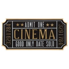 Cinema Ticket-Shaped Wall Decor Movie Theater Room, Vintage Tickets, Movie Room Ideas, Cinema Decor, Home Movie Theater, Cinema Design, Wall Decor Hobby Lobby