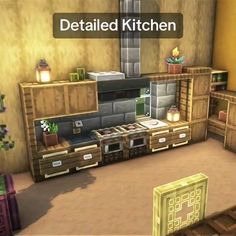 the kitchen is made out of pallet wood