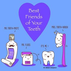 Dentaltown - Best Friends of Your Teeth: Mr. Tooth-Paste, Mrs. Tooth-Brush, Mr. Floss, & It's Me! Childrens Dental Health, Oral Health Education, Dental Posts, Dental Posters, Dental Health Month, Dental Jokes, Dental Health Care, Dental Fun, Dental Facts