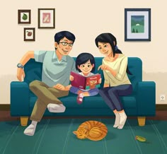 Self-Promo Works [2014-2015] on Behance Authoritarian Parenting, Kids Illustration, Book Illustration Art, Family Cartoon, Family Illustration, Family Matters, Family Art