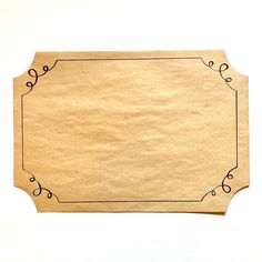 a piece of brown paper with a black border