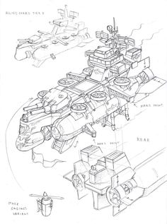 an image of a drawing of a space ship