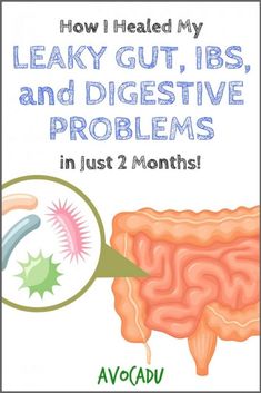 How I Healed My Leaky Gut, IBS, and Digestive Problems in 2 Months | Heal Leaky Gut | Lose Weight | Avocadu.com Digestion Tips, Leaky Gut Diet, I Healed, Heal Leaky Gut, Gut Health Diet, Digestive Problems, Holistic Diet, Health Post, Candida Diet