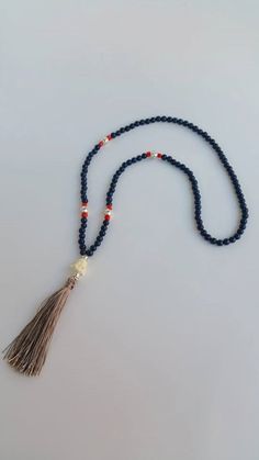 mala necklace - tassel necklaces - long boho necklace - beaded necklace - natural stone mala - 108 mala - yoga necklace - dark blue jewelry Women Japa mala necklace, made with 108 dark blue natural gemstones. Size - 17.5 inches TAKE ADVANTAGE OF COMBINED SHIPPING Only 0.50€ (about 0.60 USD) for adicional item!! Handmade with love :) Dark Blue Jewelry, Long Boho Necklace, Necklaces Long, Long Necklace Boho, Yoga Necklace, Mala Necklace, Necklace Beaded, Blue Jewelry, Boho Necklace