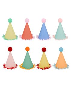 Momo Party's  2.25 x 4mini colorful party hats by Meri Meri, comes in a set of 8 mini hats in 8 difference bright colors and pom pom, these cute party hats are ideal for a circus party, birthday party, or any celebratory occasion. Mini Party Hats, Chicago Gifts, Colorful Birthday Party, Animal Parade, 2 Birthday Cake, 2nd Birthday Party Themes, Party Animals, Meri Meri, Circus Party