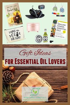 Got an essential oil lover in your life? This is a great list of gifts for them for any occasion! | Pure Family Essentials | essential oil gift guide | gift ideas for essential oil lovers | holiday gift guide | essential oil lovers gift guide | essential oil accessories Gift Package Ideas, Barndominium Inspiration, Essential Oil Gift Ideas, Essential Oil Books, Selling Essential Oils, Best Essential Oil Diffuser, Now Essential Oils, Christmas Gift Inspiration, Essential Oil Accessories