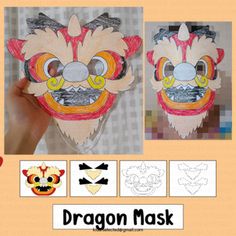 Chinese New Year 2023 Activities : Dragon Mask Craft Coloring / Cut and Paste 4 Pages Colored Template / B&W Template Pre-k / Kindergarten /Grade 1st 2nd 3rd Available in PDF format Letter size 8.5 x 11 inchesTHANK YOU : Please FOLLOW ME if you'd like to receive notifications when I upload new products and freebies. If you are having any issues please email me at kids.selected@gmail.com and I can help you problem solve.** Personal use only NO COMMERCIAL USE ALLOWED!** Preschool Chinese New Year, Mask Craft, Chinese New Year 2023, Chinese New Year Activities, New Year Activities, Dragon Hats, Dragon Chino, Dragon Mask, Chinese New Year Dragon