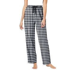 Dreams & Co. Women's Plus Size Woven Sleep Pant .These comfortable cotton pajama pants are designed with an elastic waistband and adjustable drawstring to fit flawlessly. A relaxed leg is optimal for lounging, and the adorable prints will make you smile every time you put them on. Elastic waistbandPrinted pants with straight leg and hem28" inseamCotton; importedMachine washable. Size: 1X (22-24).  Color: Black.  Gender: female.  Age Group: adult. Cotton Pajama Pants, Sleep Pants, Plus Size Pants, You Smile, Make You Smile, Gender Female, Pajama Pants, Age Group, Straight Leg